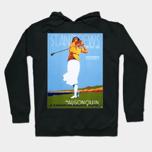 Golf St Andrews by the Sea The Algonquin Art Deco Hotel Vintage Hoodie